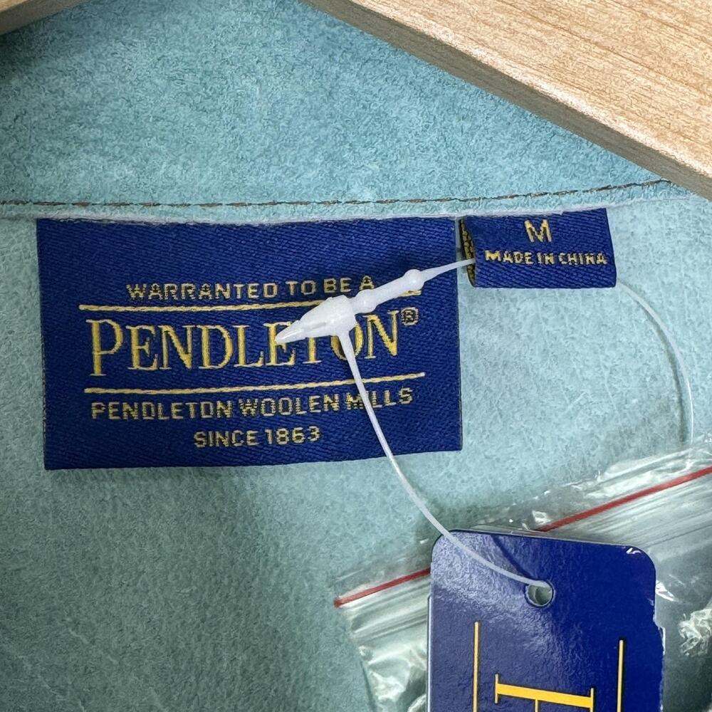 Pendleton Jacket Womens Medium Suede Leather Butt… - image 5